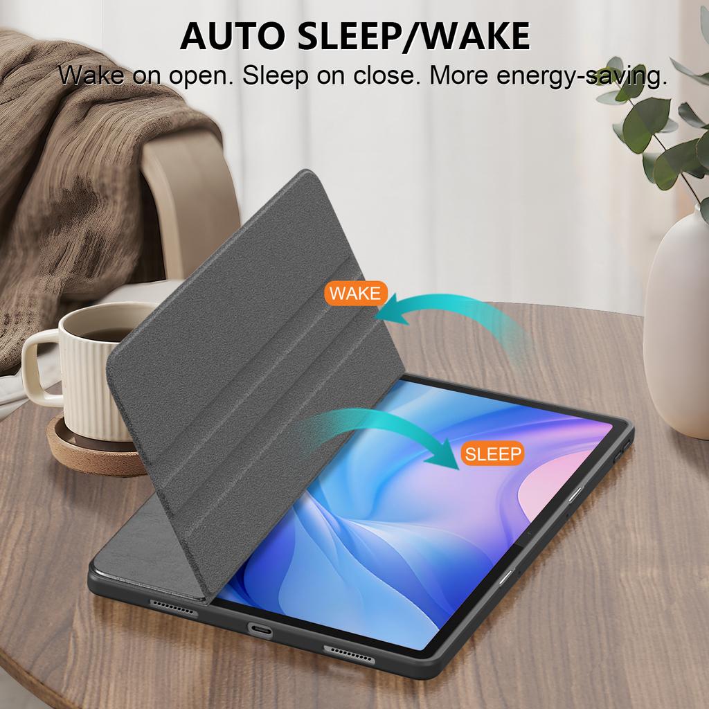 Для Lenovo Tab P12 TB371FC Чехол Кожа+Акрил+ТПУ Подставка Чехол для планшета с функцией автоматического пробуждения/засыпания