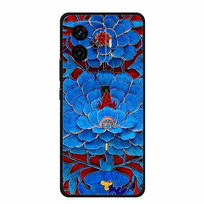 Чехол для Vivo iQOO Neo 10R Сумка 10 R 3D Тиснение Цветы Черный Силикон Мягкая Задняя Крышка Чехол Для Vivo iQOO Neo 10R Чехол Neo10R Capa