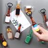 Creative Bottle Openers Beer Whiskey Corkscrews Magnetic Refrigerator Sticker Decors PP Material for Home Kitchen To