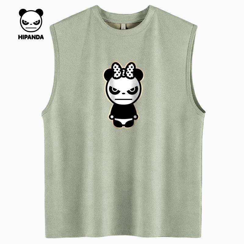 Hello Hipanda Panda Trendy Brand Suede Pink Vest