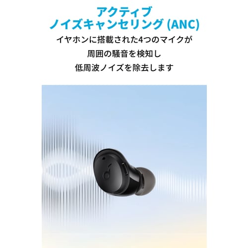 Anker Soundcore Life A3i (Bluetooth 5.2) [Полностью беспроводные наушники/шумоподавление/до 40 часов воспроизведения музыки/многоточечное подключение] Черный