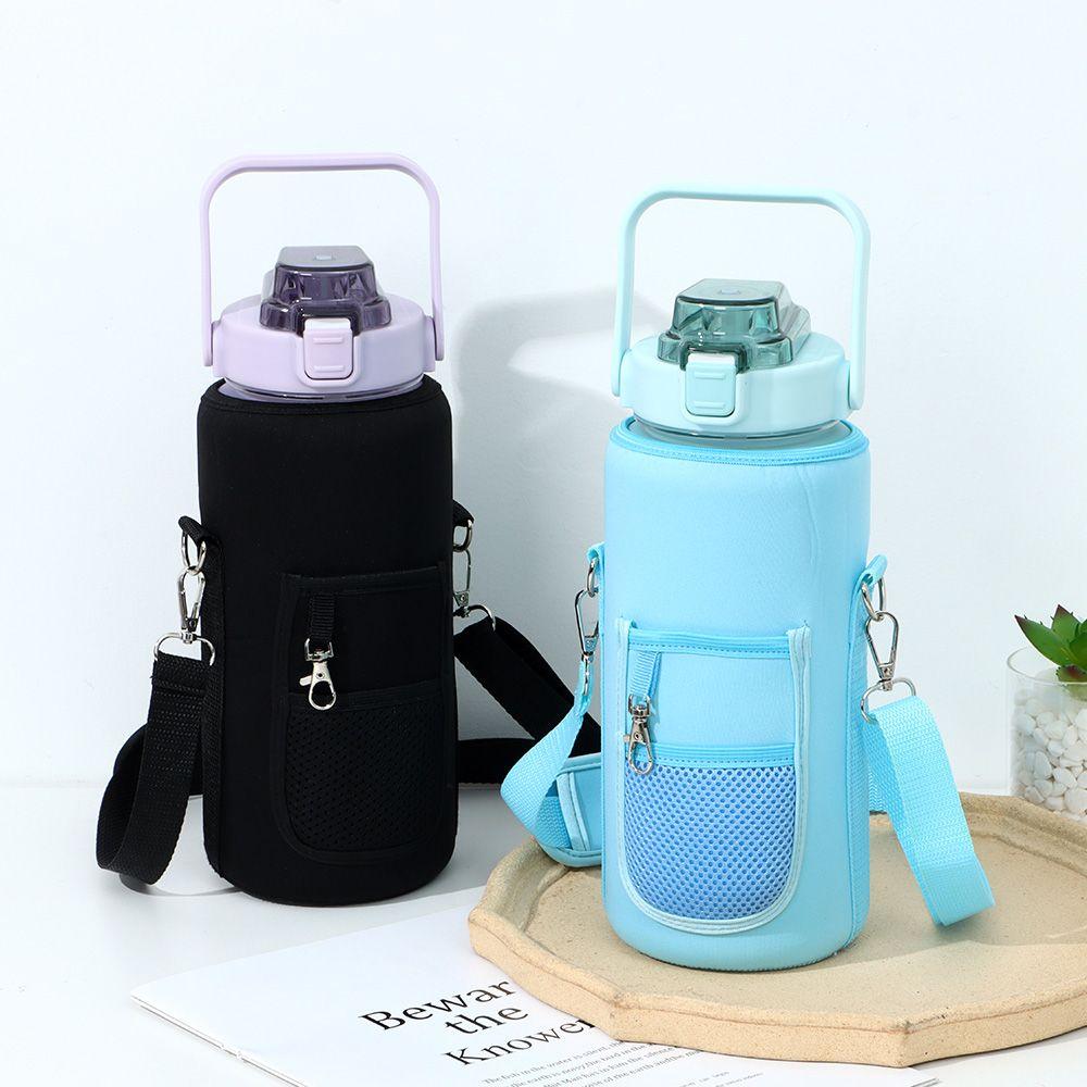 Half Gallon Water Bottle Case Sleeve Sports Insulation Water Bottle Covers Pouch with Strap Cellphone Holder Bottle Bag