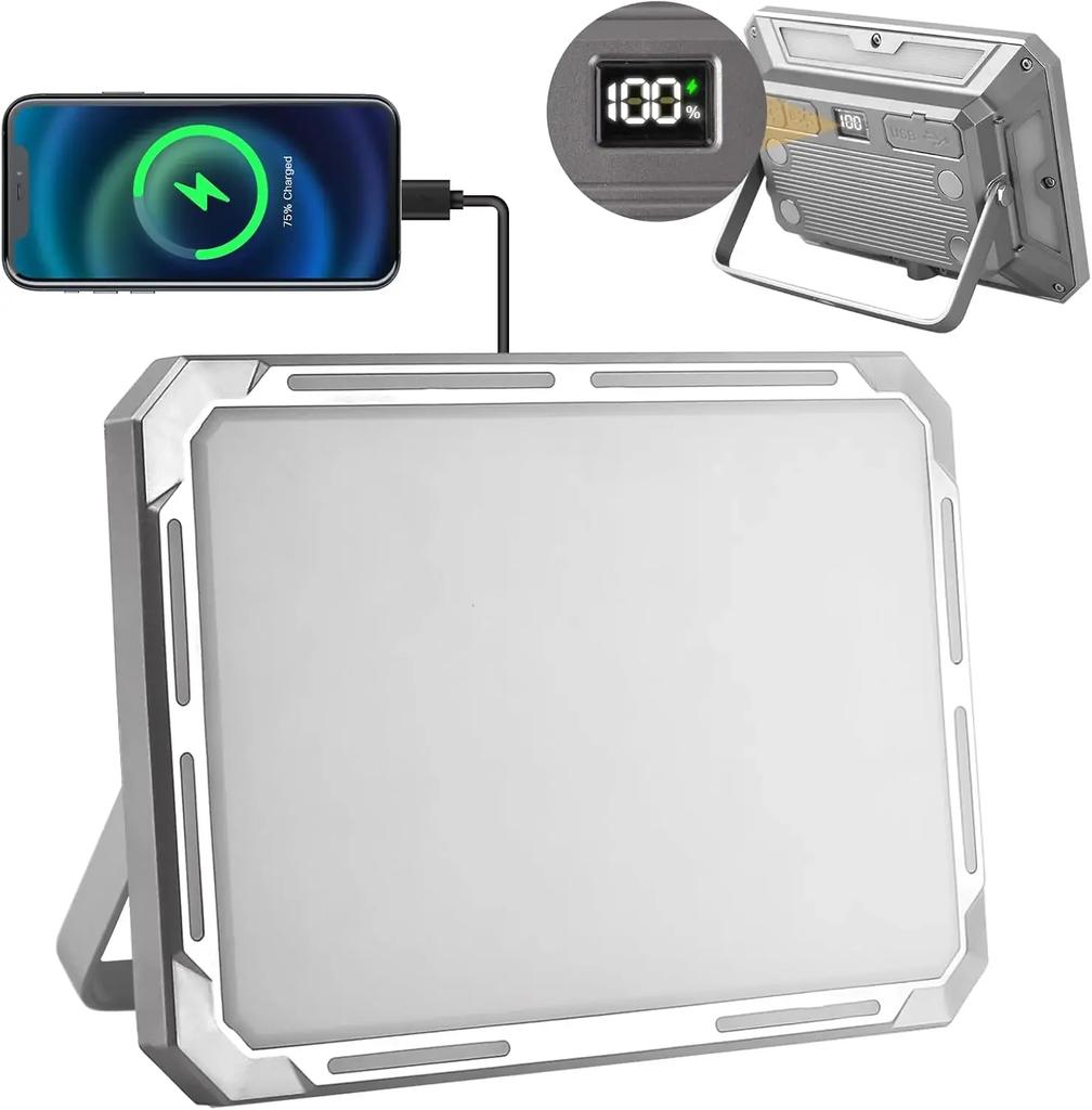 50W Rechargeable Work Light 7 Lighting ModesMagnetic Work Light Battery Powered Waterproof116 LEDS USB for Camping Fishing