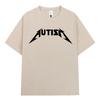 Autism Metal Rock Meme T-shirt Men Women Fashion Hip Hop Short Sleeve Oversized T-shirts 100% Cotton Comfort T Shirts Streetwear