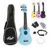 4 Strings 21 Inch Soprano Ukulele Full Kits Acoustic Hawaii Guitar Guitarra Instrument for Kids