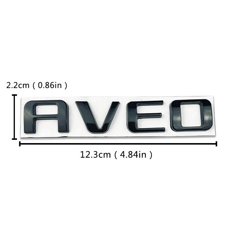 AABJT1 12.3x2.2cm Metal for Chevrolet AVEO Car Rear Trunk Letter Emblem Sticker Auto Decoration Accessories Badge Decals Modified parts