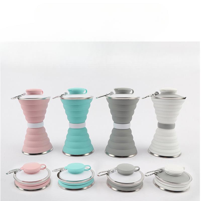 Silicone Folding Cups Travel Athletic Water Bottles Outdoor Activity Folding Cups Childrens Telescopic Cups Compressed Water Bottles