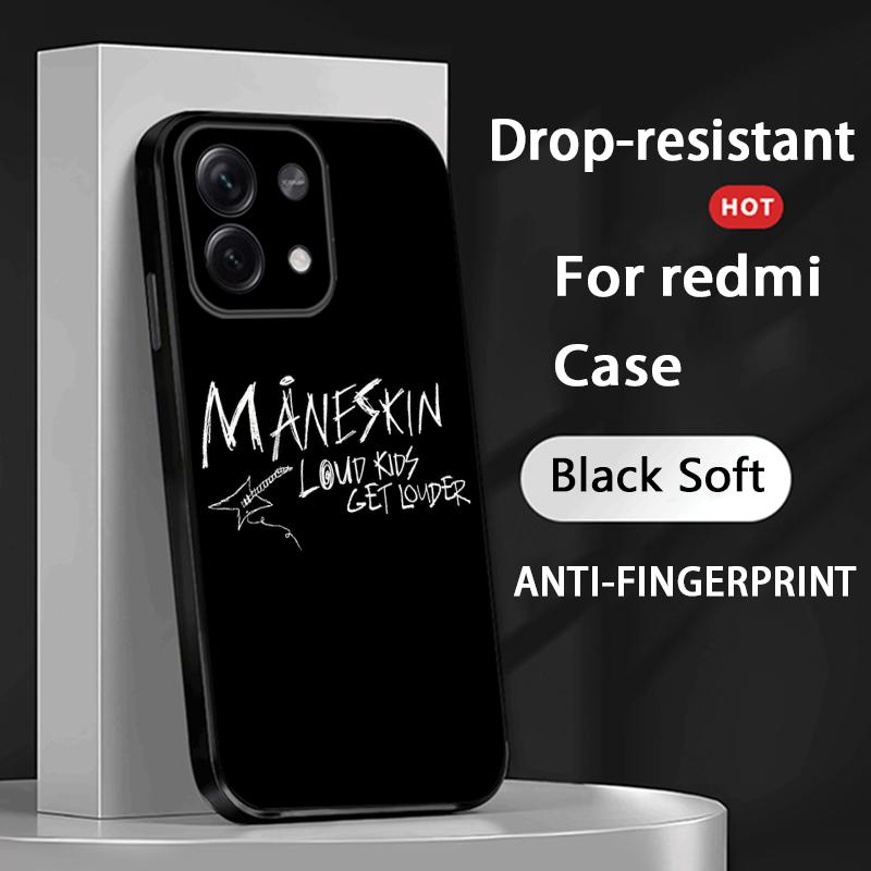 Чехол для телефона Maneskin с крутым узором группы Для Redmi Note 14 13 12 11 Pro Plus S 5G 14C A3 Мягкая черная задняя крышка телефона
