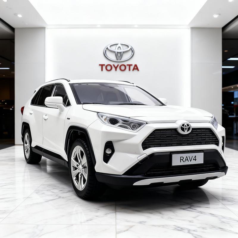 NUWE4 1:24 Toyota RAV4 SUV Alloy Cast Toy Car Model Sound and Light Children's Toy Collectibles Birthday gift