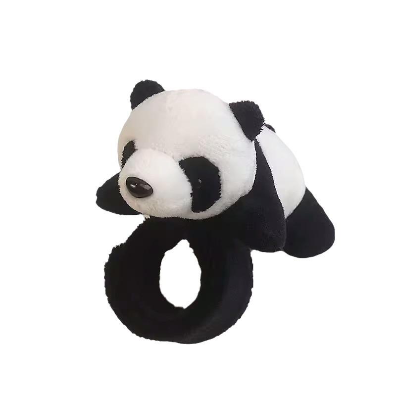 Trendy Plush Panda Bracelet: Cute Cartoon Wristband for Women & Kids - Bicycle Accessory