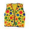 Жилет клоуна, пальто, желтый горошек, дизайн, жилет без рукавов, праздничный жилет клоуна, реквизит для выступления на Хэллоуин