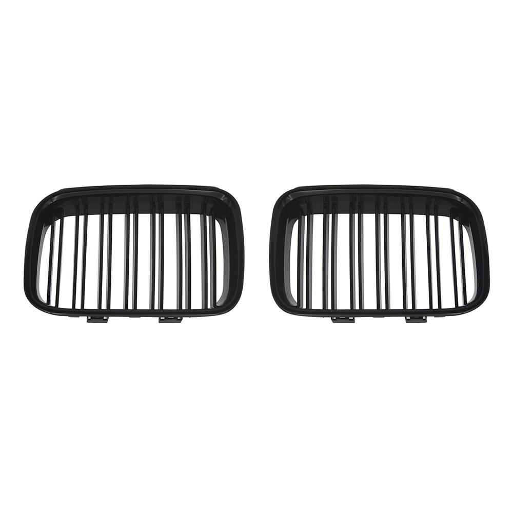 Pair Front Hood Bumper Kidney For BMW 3 Series E36 1992 1993 1994 1995 1996 1997 1998 1999 Double Slat Hood Grille