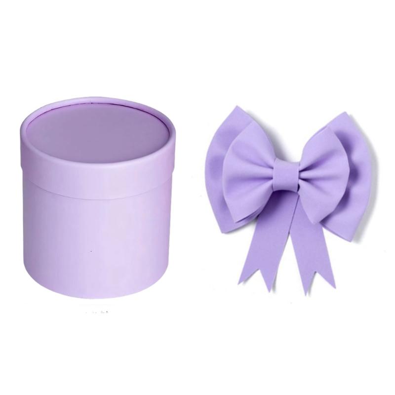 Lovely DIY Flower Arrangement Bucket with Assorted Bows Attractive Paper Flower Holder Suitable for Homes & Office Decors