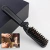 Boar Bristle Hair Brush Black Foldable Portable Comb Pocket Collapsible Travel Soft Massager Styling Tool Salon Men Women Gift