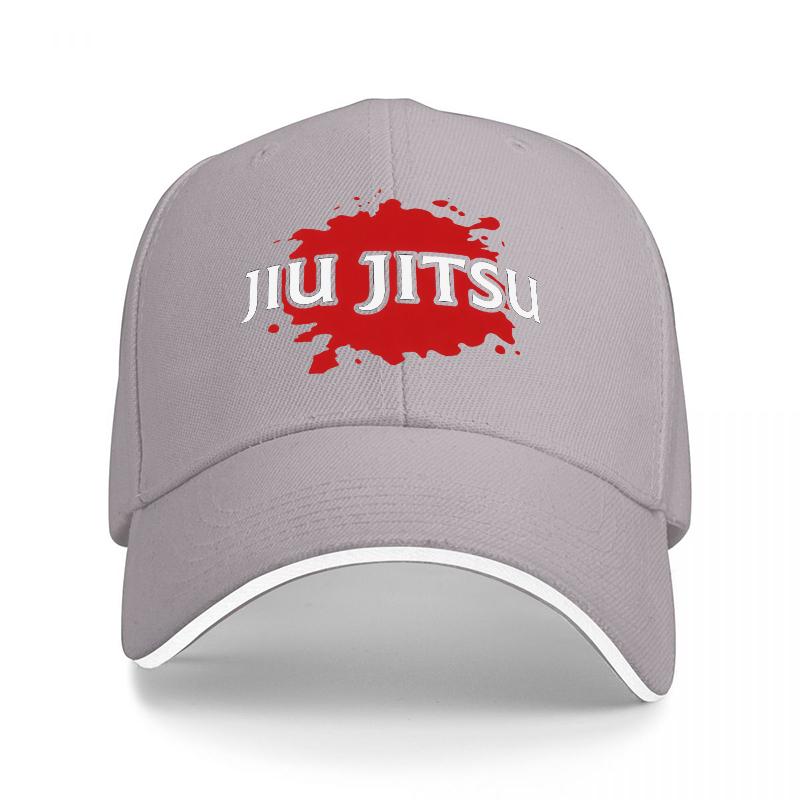 КЕПКА БЕЙСБОЛКА JIU JITSU BLOOD SPLASH LOGO ЧЕРНАЯ С БЕЛЫМ КАНТОМ СПОРТИВНЫЙ ДИЗАЙН ДЛЯ Мужчин И Женщин АКСЕССУАРЫ ДЛЯ ФАНАТОВ