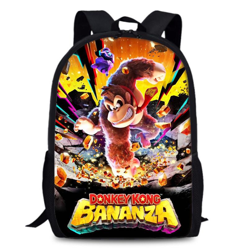 Школьный рюкзак Donkey Kong Bananza для детей из ткани Оксфорд для учебы