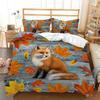 Little Fox Bed Three-Piece Quilt Cover 3D Digital Printing Kit