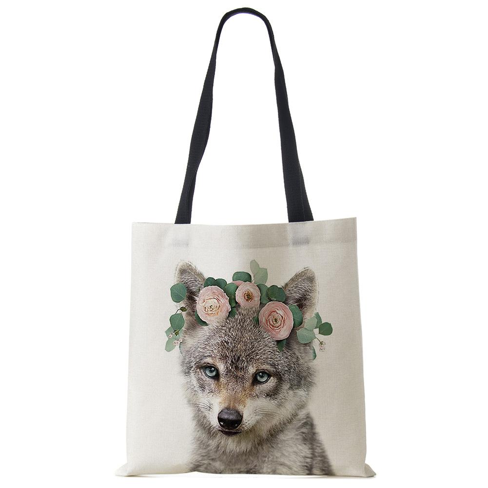 Милая Серия Животных Панда Коала Слон Принт Женская Сумка Повседневная Сумка-Тоут Сумка через Плечо Большая Вместимость KTY