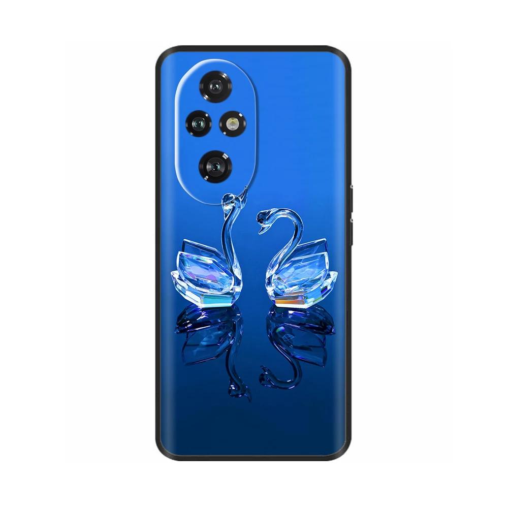 Чехол для Honor 200 Pro Милый Мягкий Силикон ТПУ Чехол Funda для Honor 200 Pro honor200 Чехол для Телефона Черный Capas Для Honor 200 Lite