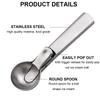 Stainless Steel Ice Cream Scoop with Trigger Fruit Scoop Frozen Yogurt Sundae Ice Cream Ball Spoon Stacks ARI
