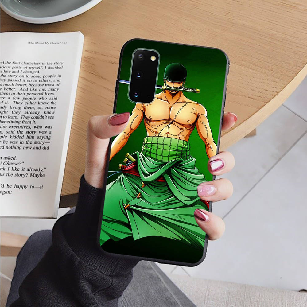 Чехол AD59 One Piece Zoro Sanji Black для Samsung Note 20 Lite S24 Ultra S23 S22 A05 A06 A11 A71 A15 A16 A13 A24 A25 A33 A52 A53 M55 M35 Sofe Cover