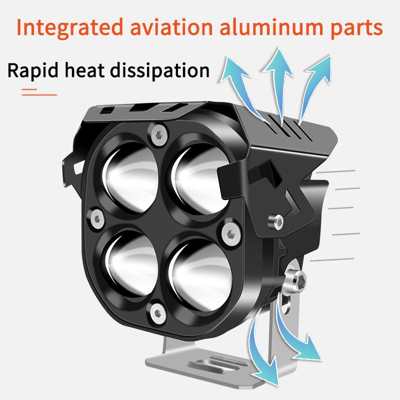 3-дюймовый автомобильный светодиодный прожектор с высокой/низкой линзой, три цвета, сильный свет, водонепроницаемый, супер яркий спортивный свет, внешняя модифицированная фара