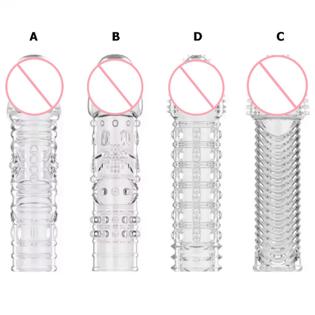 Silicone Crystal Condom Sleeve Silicone for Men Realistic Crystal Silicone Dotted Condom Foren Sex Condom Silicon Sex Toys