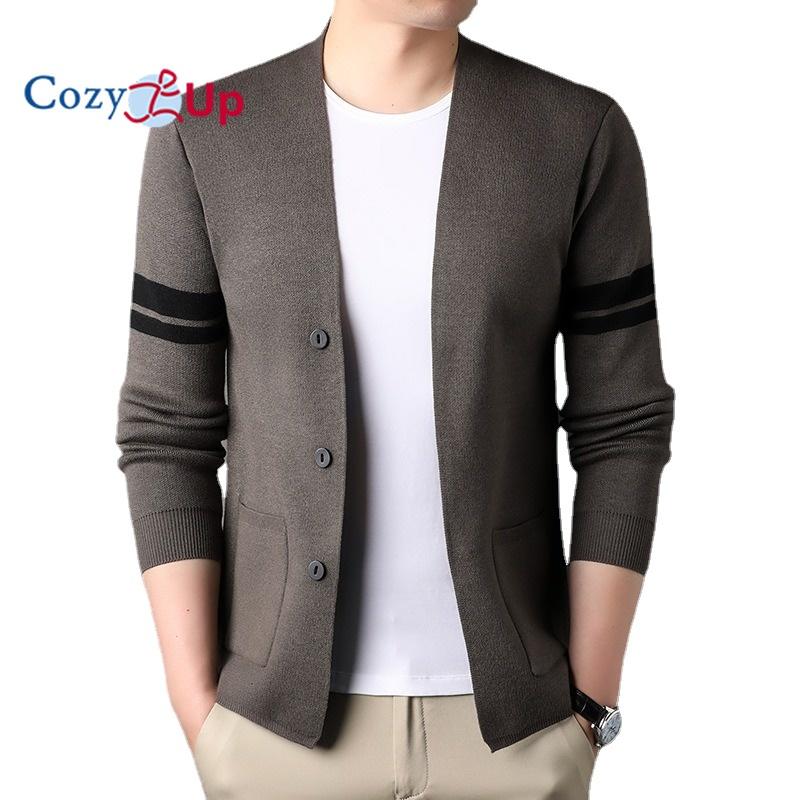 Cozy Up Мужской тонкий вязаный кардиган, повседневная шаль, верхняя одежда