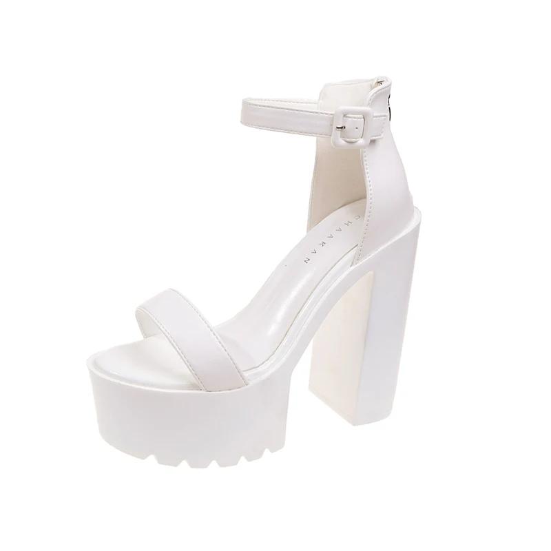 Модные босоножки на высоком толстом каблуке 13,5 см, женские модные элегантные туфли-лодочки для вечеринок и свадеб, женские сексуальные роскошные босоножки на платформе с открытым носком