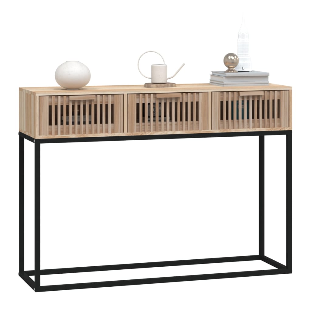 Vidaxl Stolik Konsolowy, 105X30X75Cm, Materiał Drewnopochodny I Żelazo
