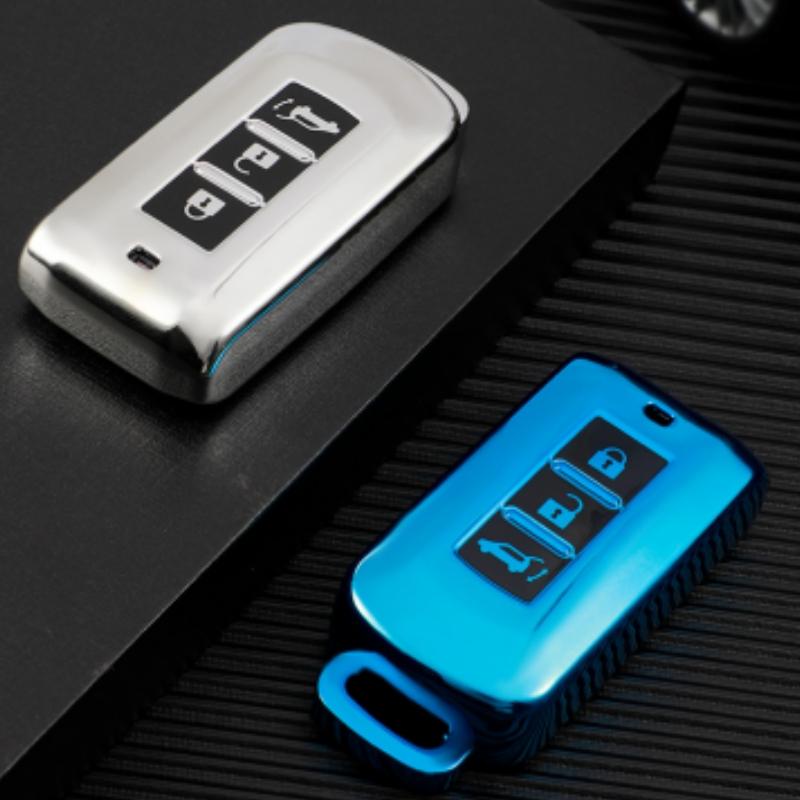 Гальванический чехол для смарт-ключа из ТПУ для автомобиля, чехол-брелок для Mitsubishi Pajero Outlander 3 L200 ASX Eclipse Cross Sport Lancer, держатель, аксессуары