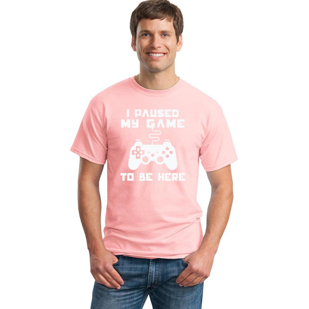 I Paused My Game To Be Here Men T Shirt Funny Video Gamer Gaming Player Humor