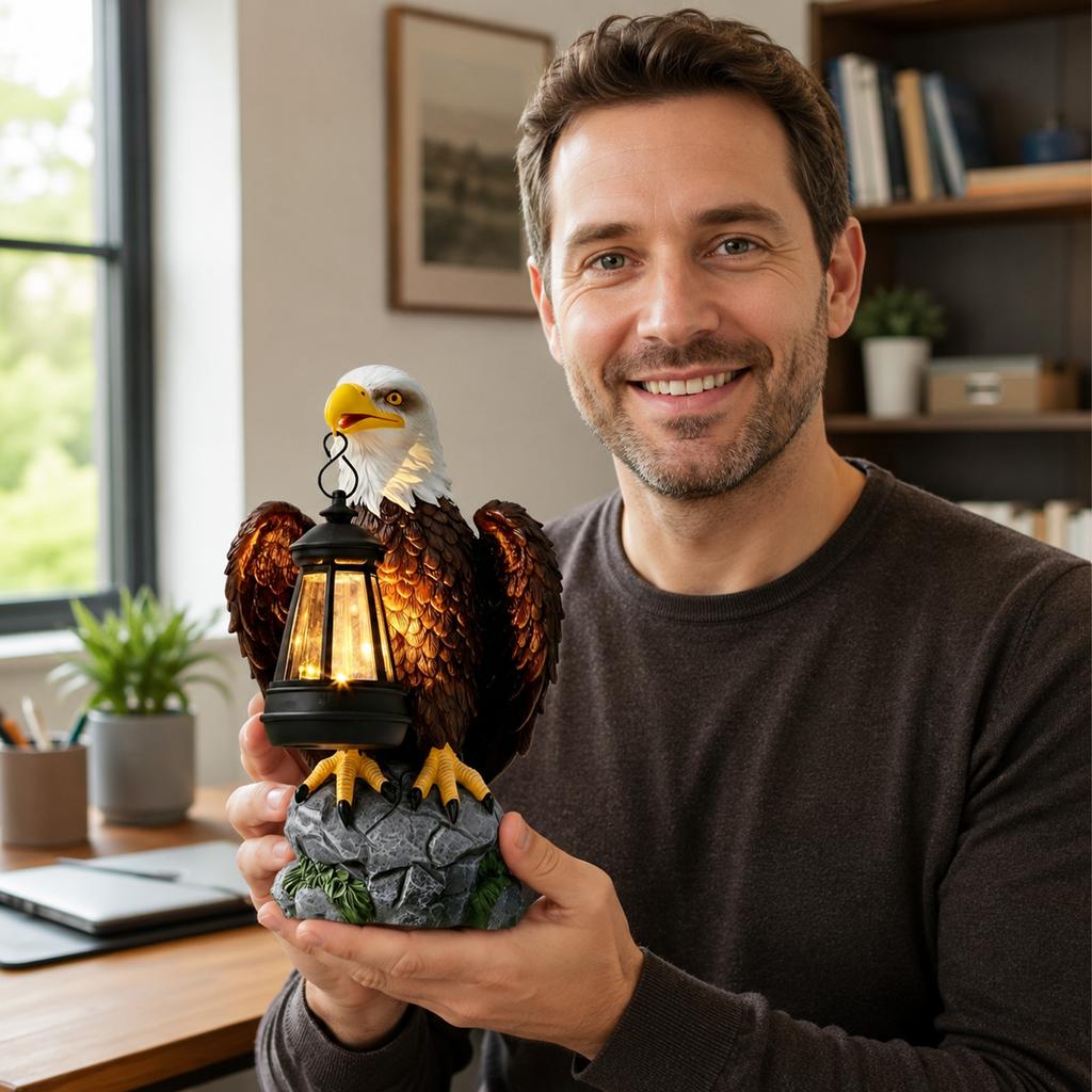 Statue with Light for Outdoor Garden Decor and Patio Display