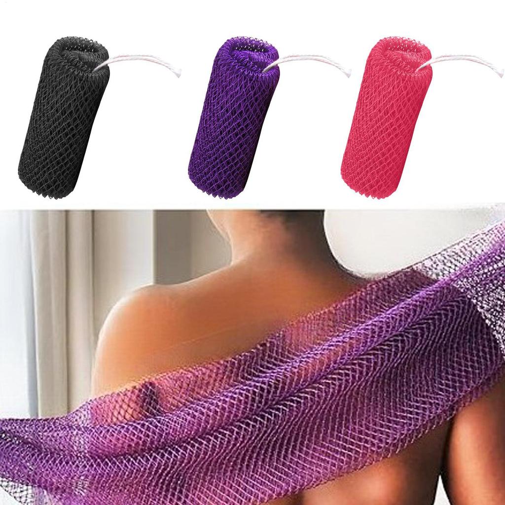 1PC African Net Bath Sponges Exfoliating Bath Sponge Scrub Deep Cleaning For Smoothing Arm Foot Back Neck Leg Body Skin