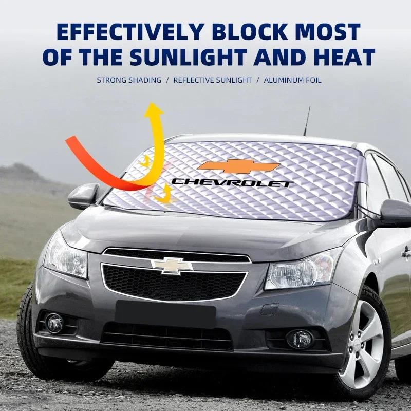 Car Snow Ice Protector Visor Sun Shad Fornt Windshieldhade Thermal Insulatio For Chevrolet Corvette Equinox Camaro Tahoe Cruze