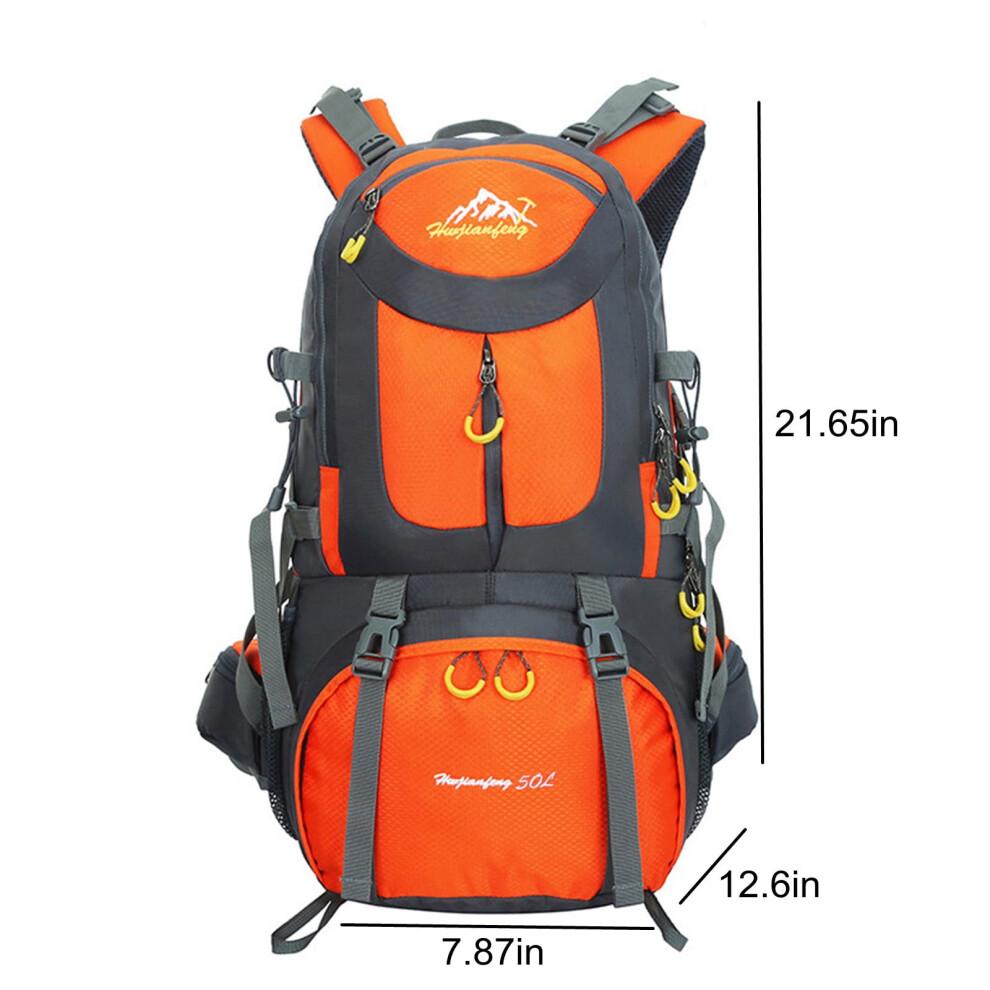 50L Hiking Backpack Waterproof Travel Fishing Camping Hiking Daypack Water Resistant Cycling Lightweight Trekking Bag