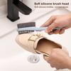 Shoe Cleaning Brush Ergonomic Design Long Handle Double-sided Design Waterproof Rubber