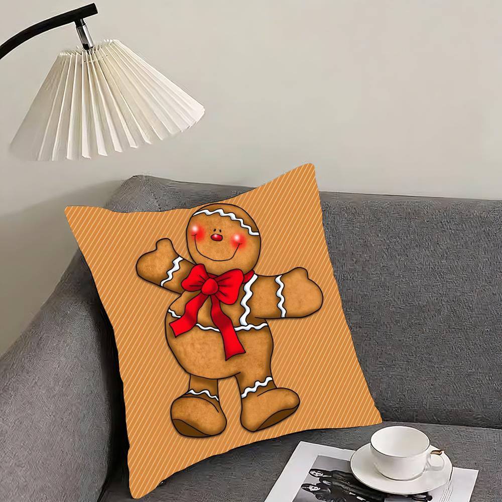 Cookie Run Kingdom Наволочка на подушку Gingerbrave Двусторонняя плюшевая наволочка – Для машины, дивана, спальни, идеально в качестве подарка.