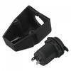 Black Plastic Power Socket 12V 24V for Car Boat Motorcycle Dashboard