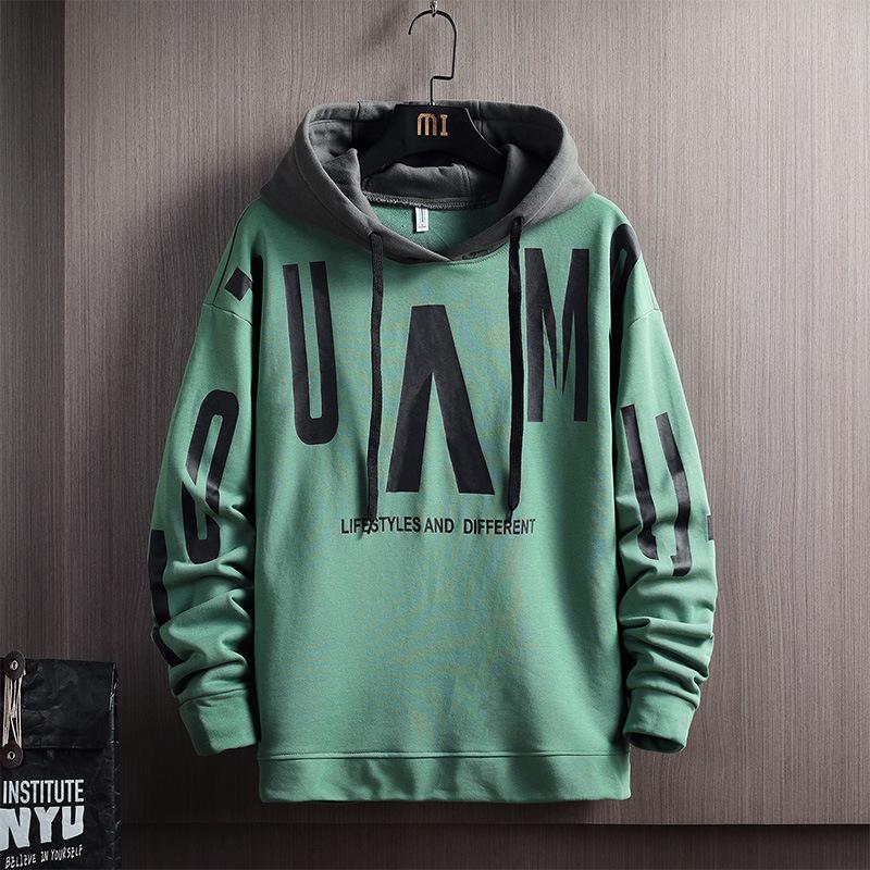 С капюшоном мужской модный брендовый пуловер весна-осень для любителей повседневного пальто для студентов, свободно надеваемого поверх одежды