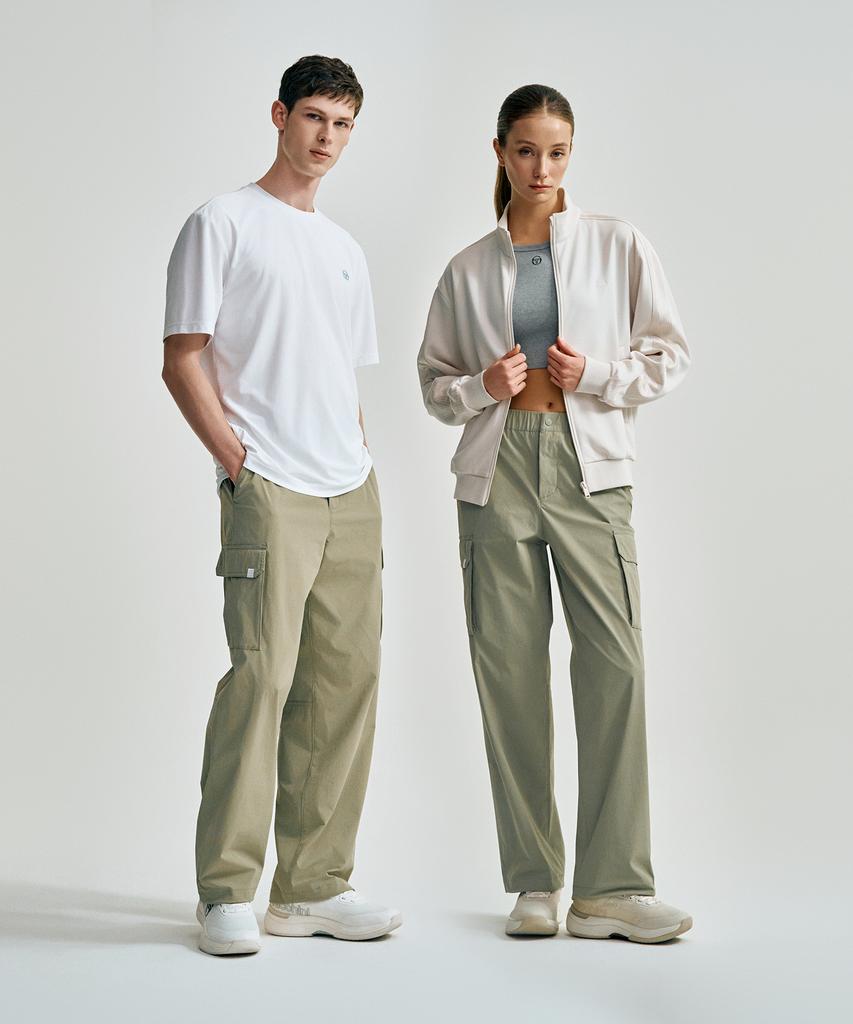 SERGIO TACCHINI U Прямые брюки-джоггеры с тканым узором, 2-сторонние