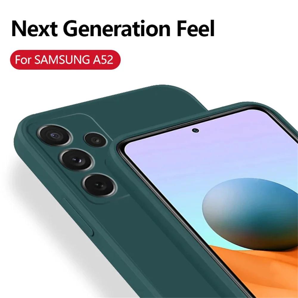 Роскошный чехол для телефона из жидкого силикона для Samsung A13 A14 A15 A21S A25 A31 A32 A33 A34 A35 A36 A41 A42 A50 A51 A52 Задняя крышка