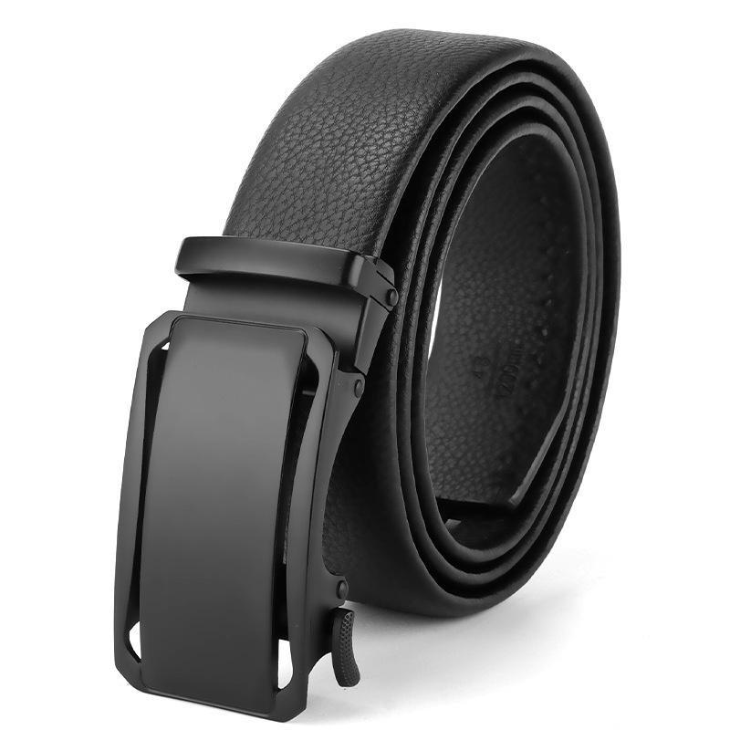 Мужской ремень Ремень из натуральной кожи Ремень с автоматической пряжкой для молодого человека Кожаный ремень Повседневный деловой ремень Мужской