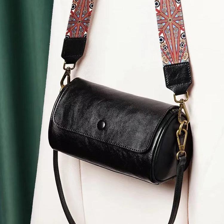 Цилиндрическая подушка из натуральной кожи женская сумка, сумка подмышкой модная универсальная женская сумка через плечо для поездок на работу