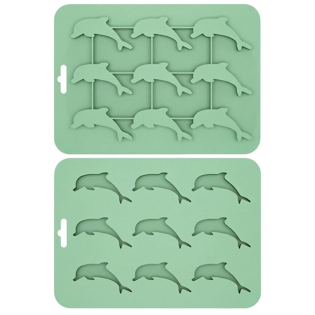 Animals Ice- Mold - Ocean Animals Turtle,Dolphins,Penguins,Silicone Mold For Baking Muffin Cake, Chocolate,Candy, Soap