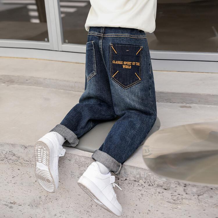 Джинсы для мальчиков Свободные брюки Корейские брюки Повседневные детские джинсы