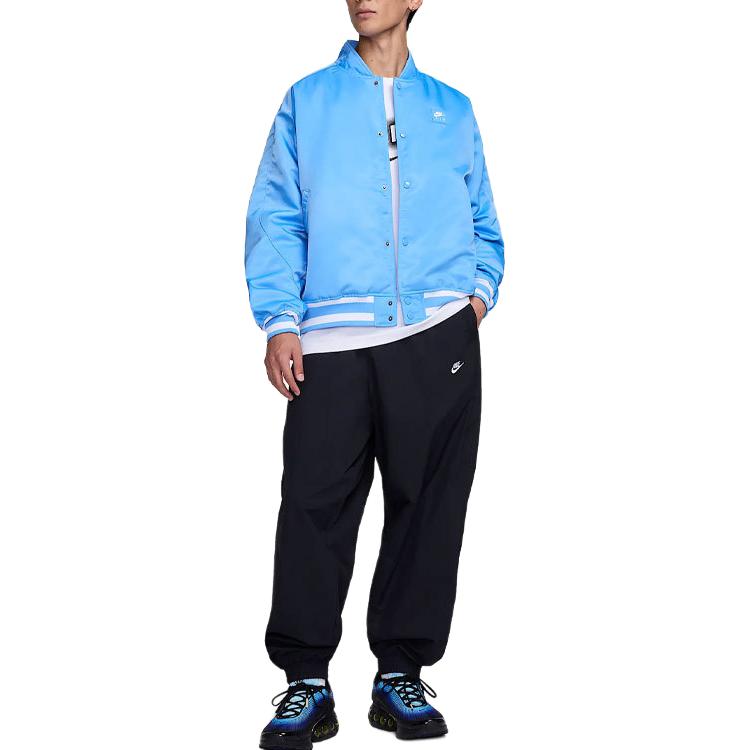 Nike Мужские пуховики Синие С воротником-стойкой Умеренные HJ0302-412