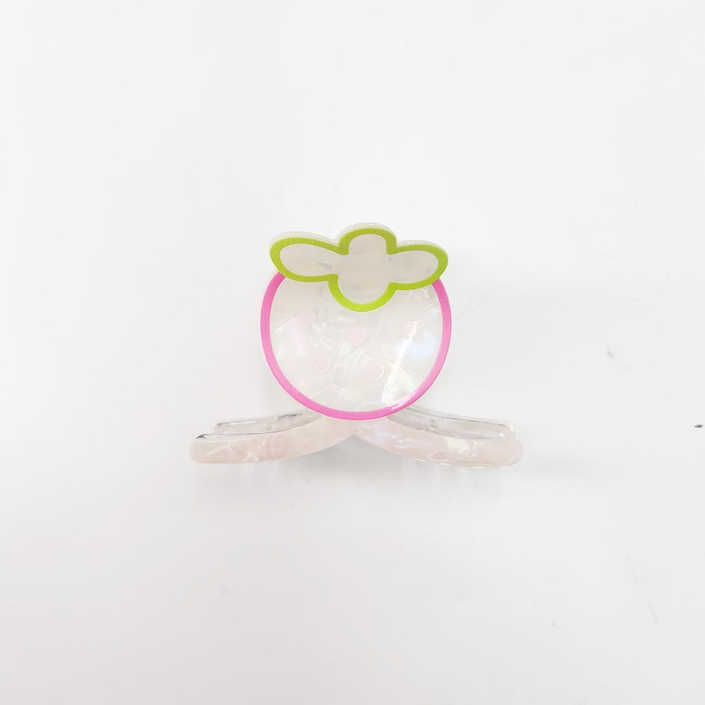 Супер милые дофаминовые заколки для волос для девочки, цвет прозрачный акрил, мультяшные фруктовые заколки, женские аксессуары для волос