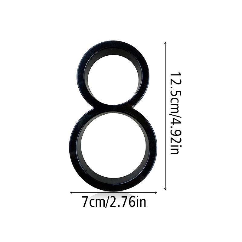 3D-цифра на дверной табличке, чугунный номер дома, ферросплавные черные цифры