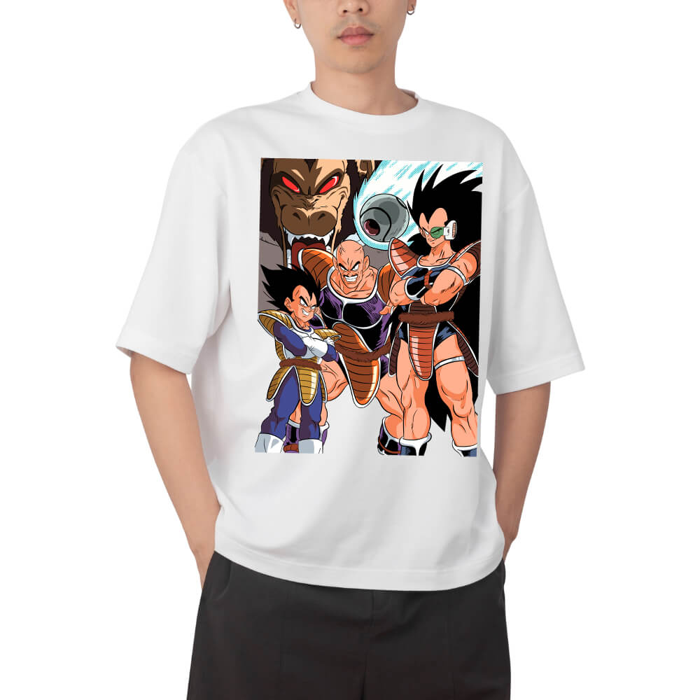 Dragon Ball Saiyan Saga Vegeta Nappa Raditz Great Ape Anime Print T shirt Men Summer Casual Streetwear Cotton 100%